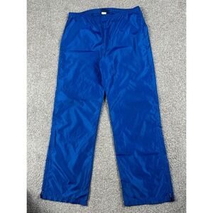 Vintage Nike Track Pants Mens Large Blue Tag Nylon Ankle Zip Straight Leg 35x31‎